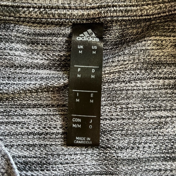 Adidas Axis Tech Basic T-Shirt Heather Grey Mens Size Medium - Picture 6 of 6